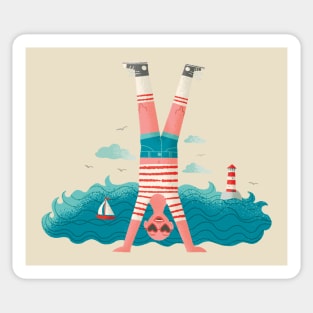 Handstand Sea Sticker